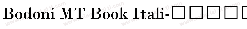 Bodoni MT Book Itali字体转换